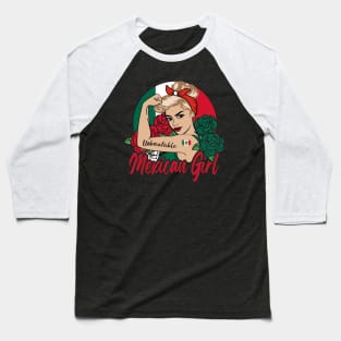 Mexican Girl Baseball T-Shirt